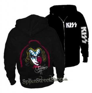 KISS - Gene Simmons - čierna pánska mikina na zips