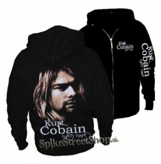 KURT COBAIN - čierna pánska mikina na zips
