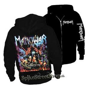 MANOWAR - čierna pánska mikina na zips