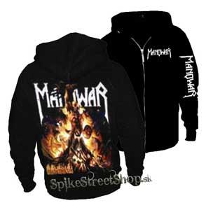 MANOWAR - Hell On Stage Live - čierna pánska mikina na zips