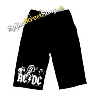 Kraťasy AC/DC - Let There Be Rock - Ľahké  sieťované čierne letné šortky