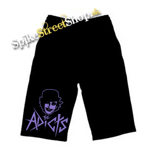 Kraťasy ADICTS - Purple Feline - Ľahké  sieťované čierne letné šortky