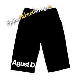 Kraťasy AGUST D - Logo - Ľahké  sieťované čierne letné šortky