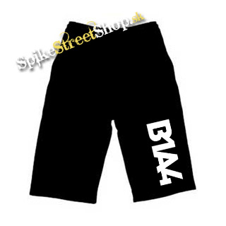 Kraťasy B1A4 - Logo - Ľahké sieťované čierne letné šortky