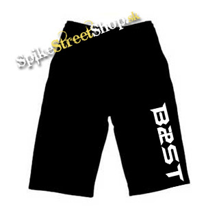 Kraťasy B2ST - BEAST - Logo - Ľahké sieťované čierne letné šortky
