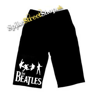 Kraťasy BEATLES - Jump - Ľahké sieťované čierne letné šortky