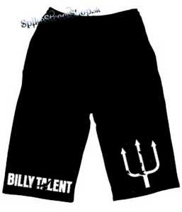 Kraťasy BILLY TALENT - Motive 2 - Ľahké sieťované čierne letné šortky