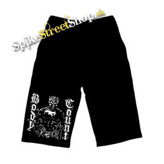 Kraťasy BODY COUNT - Ice-T Logo Crest Band - Ľahké sieťované čierne letné šortky
