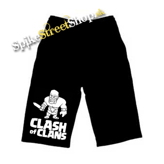 Kraťasy CLASH OF CLANS - Barbarian Logo - Ľahké sieťované čierne letné šortky