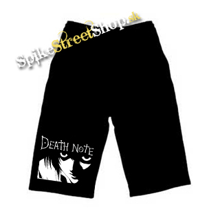 Kraťasy DEATH NOTE - Logo And Portrait - Ľahké sieťované čierne letné šortky