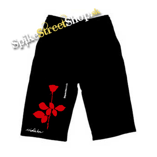 Kraťasy DEPECHE MODE - Violator Cover - Ľahké sieťované čierne letné šortky