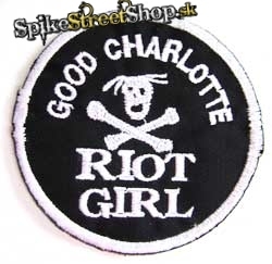 GOOD CHARLOTTE - Riot Girl White - kruhová nažehlovacia nášivka