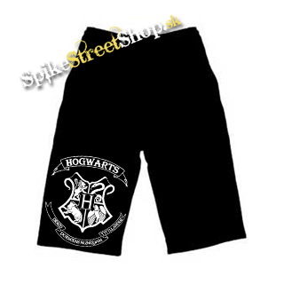 Kraťasy HARRY POTTER - Hogwarts Crest - Ľahké sieťované čierne letné šortky
