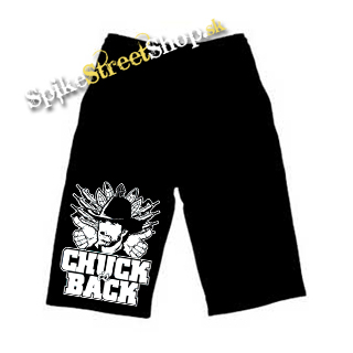 Kraťasy CHUCK NORRIS - Chuck Is Back - Ľahké sieťované čierne letné šortky