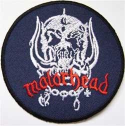 MOTORHEAD - Červené logo + lebka - nažehlovacia nášivka