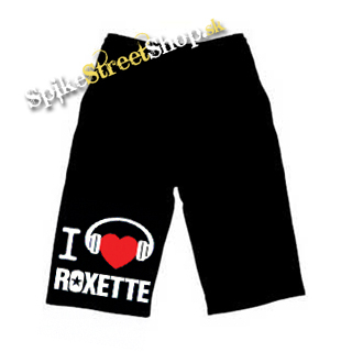 Kraťasy I LOVE ROXETTE 1 - Ľahké sieťované čierne letné šortky