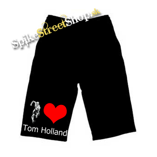 Kraťasy I LOVE TOM HOLLAND - Ľahké sieťované čierne letné šortky