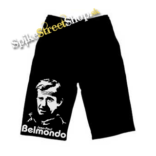 Kraťasy JEAN-PAUL BELMONDO - Portrait - Ľahké sieťované čierne letné šortky