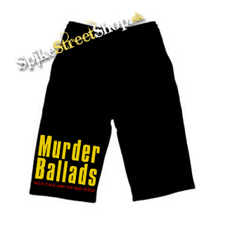 Kraťasy NICK CAVE - Murder Ballads - Ľahké sieťované čierne letné šortky