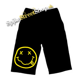 Kraťasy RIHANNA - Smile - Voľné sieťované čierne letné šortky