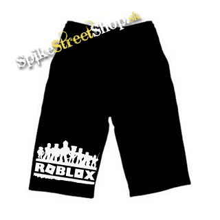 Kraťasy ROBLOX - Logo Skins - Voľné sieťované čierne letné šortky