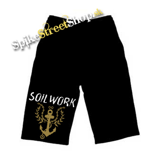 Kraťasy SOILWORK - Anchor - Voľné sieťované čierne letné šortky