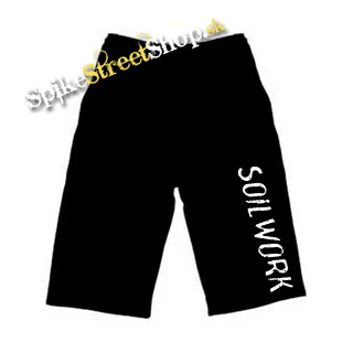 Kraťasy SOILWORK - Logo - Voľné sieťované čierne letné šortky