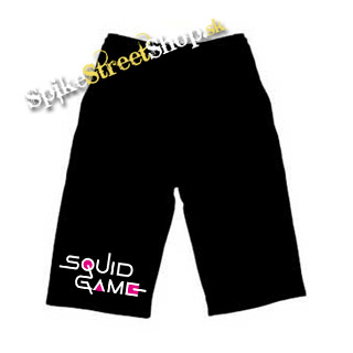 Kraťasy SQUID GAME - Logo Colour Pink - Voľné sieťované čierne letné šortky