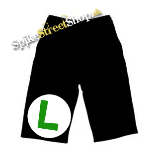 Kraťasy SUPER MARIO - Luigi Logo - Voľné sieťované čierne letné šortky