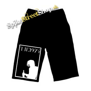 Kraťasy THE 1975 - Matty Wine Silhouette - Voľné sieťované čierne letné šortky