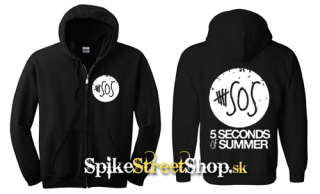 5 SECONDS OF SUMMER - Sign - čierna detská mikina na zips