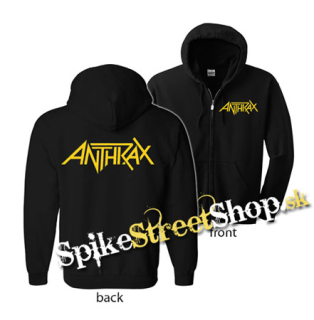 ANTHRAX - Logo - čierna detská mikina na zips