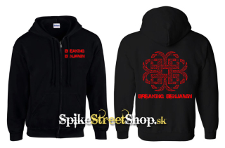 BREAKING BENJAMIN - Red Logo - čierna detská mikina na zips