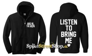 BRING ME THE HORIZON - Listen To Bring Me - čierna detská mikina na zips