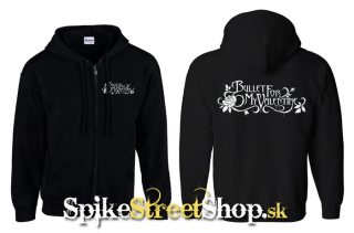 BULLET FOR MY VALENTINE - Logo - čierna detská mikina na zips