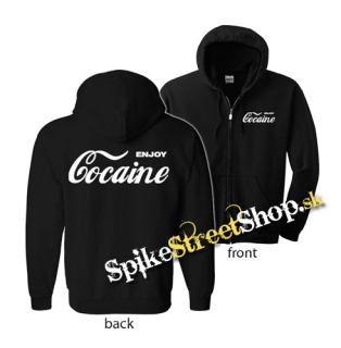 ENJOY COCAINE - čierna detská mikina na zips