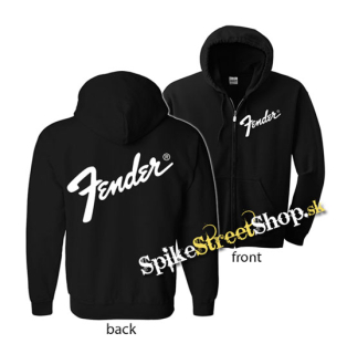 FENDER - Logo - čierna detská mikina na zips