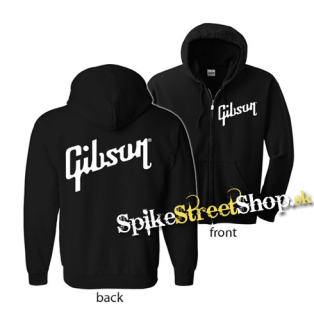 GIBSON - Logo - čierna detská mikina na zips