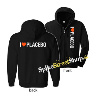 I LOVE PLACEBO - čierna detská mikina na zips