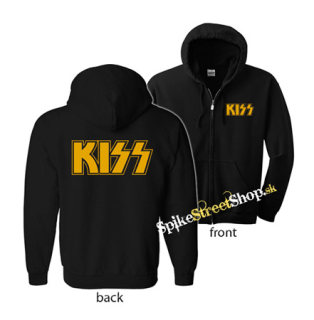 KISS - Yellow Logo - čierna detská mikina na zips