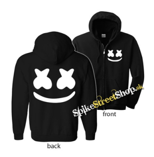 MARSHMELLO - BW Smile - čierna detská mikina na zips