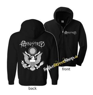 MINISTRY - Eagle Seal - čierna detská mikina na zips