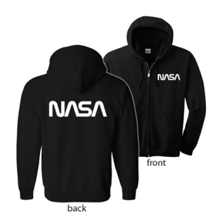 NASA - Logo - čierna detská mikina na zips