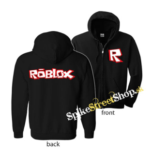 ROBLOX - Logo Red White - čierna detská mikina na zips