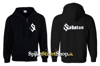 SABATON - Logo - čierna detská mikina na zips
