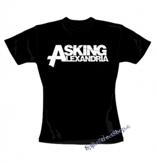 ASKING ALEXANDRIA - biele logo - čierne dámske tričko (-27% =AKCIA!!!)