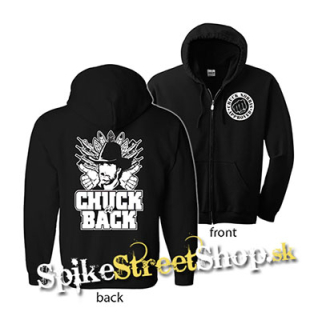 CHUCK NORRIS - Chuck Is Back - čierna detská mikina na zips