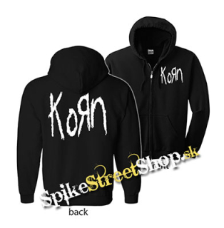 KORN - Logo - čierna detská mikina na zips