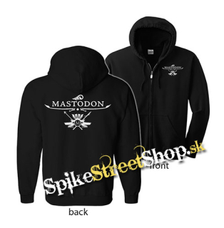 MASTODON - Logo - čierna detská mikina na zips