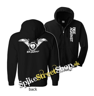 RISE AGAINST - Wings Logo - čierna detská mikina na zips